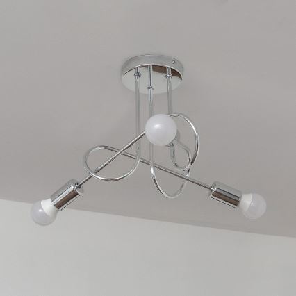 Přisazený lustr OXFORD 3xE27/15W/230V lesklý chrom