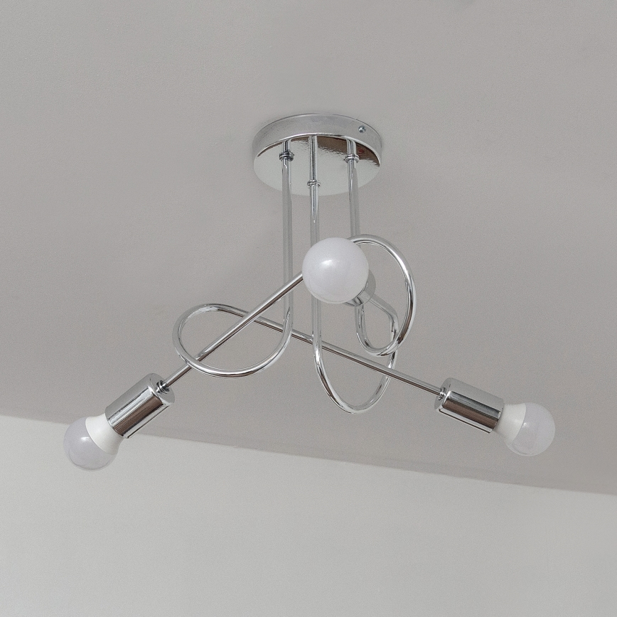 Přisazený lustr OXFORD 3xE27/15W/230V lesklý chrom