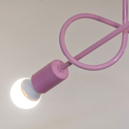 Přisazený lustr OXFORD 3xE27/15W/230V růžová