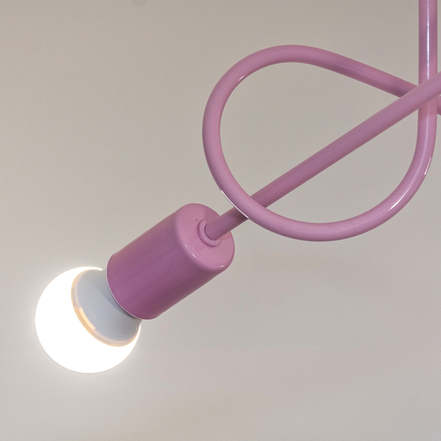 Přisazený lustr OXFORD 3xE27/15W/230V růžová