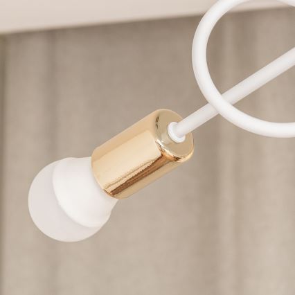 Přisazený lustr OXFORD 3xE27/15W/230V zlatá/bílá