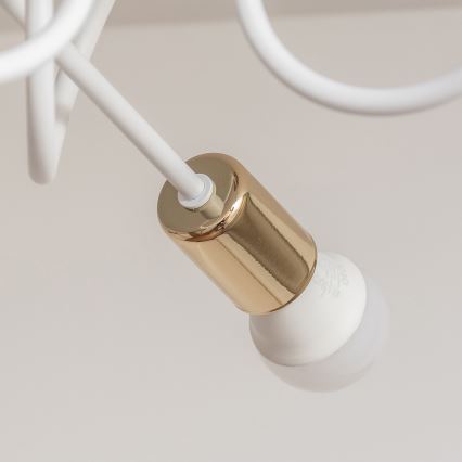 Přisazený lustr OXFORD 3xE27/15W/230V zlatá/bílá