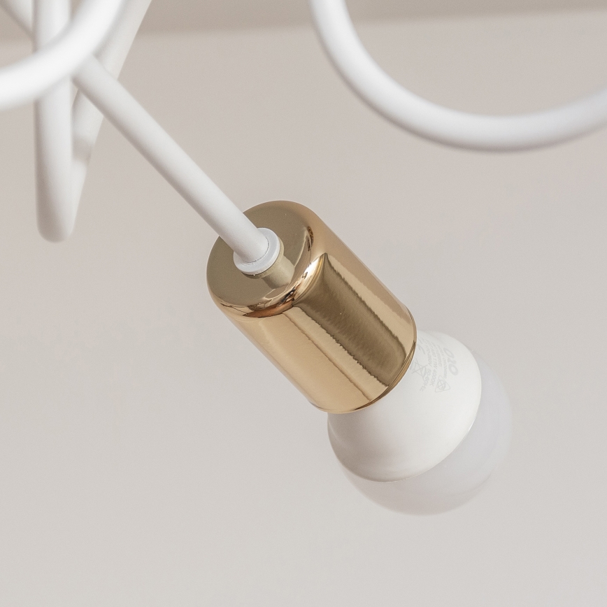 Přisazený lustr OXFORD 3xE27/15W/230V zlatá/bílá