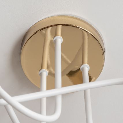 Přisazený lustr OXFORD 3xE27/15W/230V zlatá/bílá