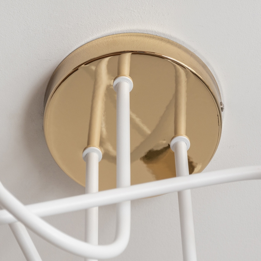 Přisazený lustr OXFORD 3xE27/15W/230V zlatá/bílá