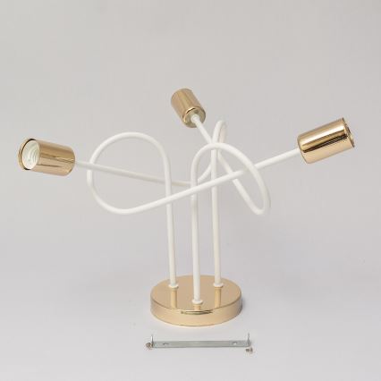 Přisazený lustr OXFORD 3xE27/15W/230V zlatá/bílá