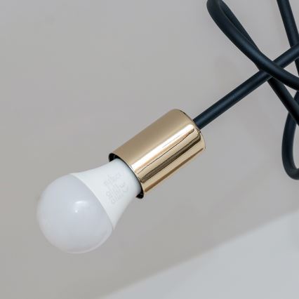 Přisazený lustr OXFORD 3xE27/15W/230V zlatá/černá