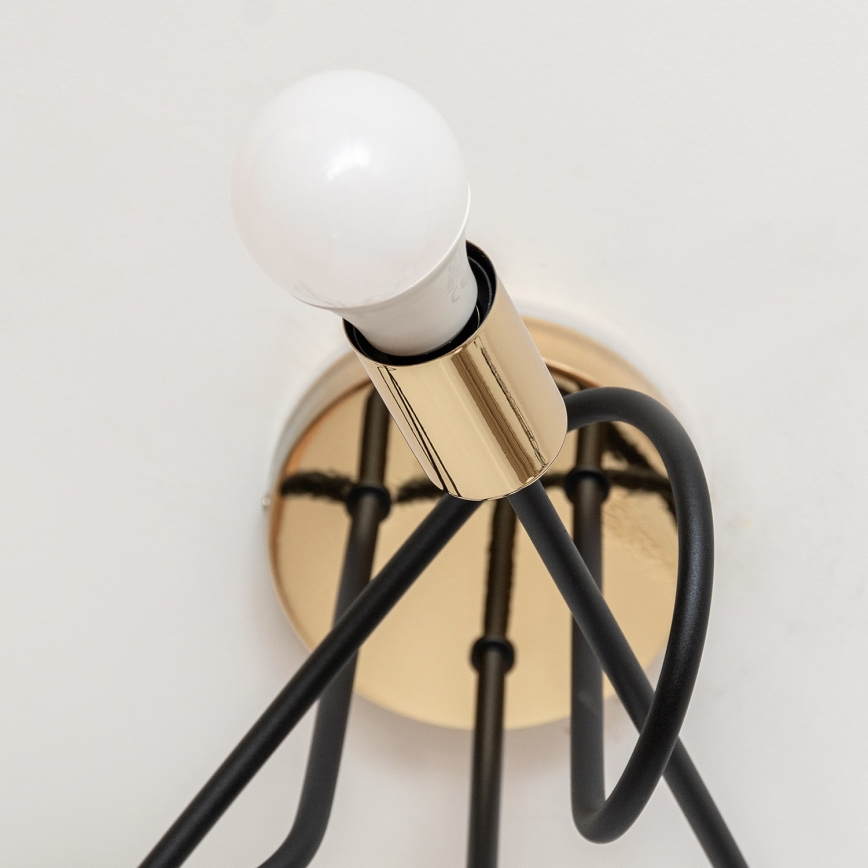 Přisazený lustr OXFORD 3xE27/15W/230V zlatá/černá