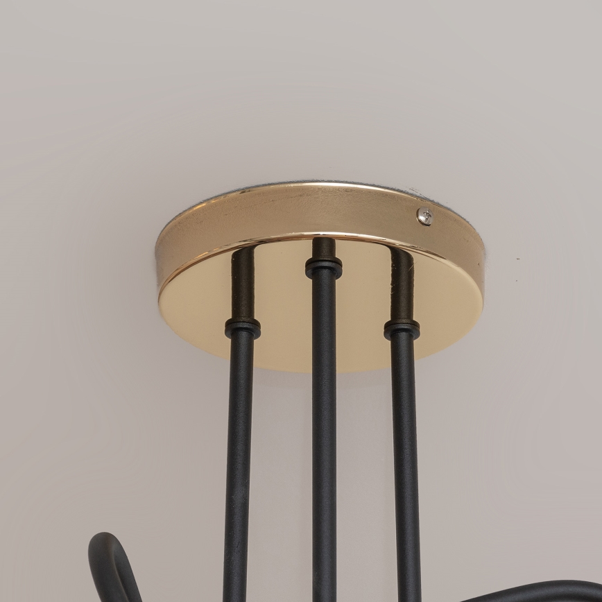 Přisazený lustr OXFORD 3xE27/15W/230V zlatá/černá