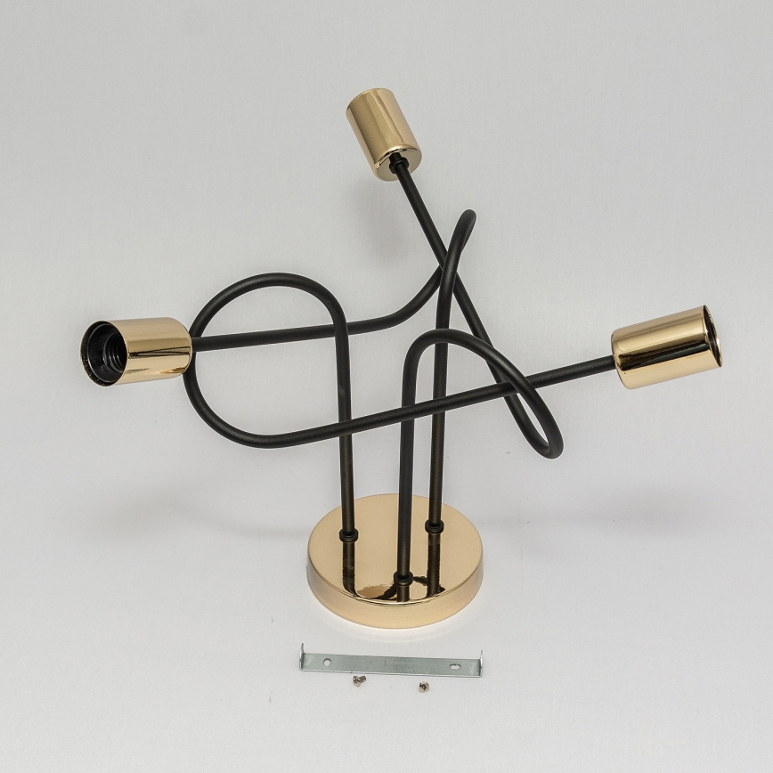 Přisazený lustr OXFORD 3xE27/15W/230V zlatá/černá