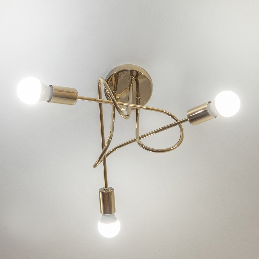 Přisazený lustr OXFORD 3xE27/15W/230V zlatá