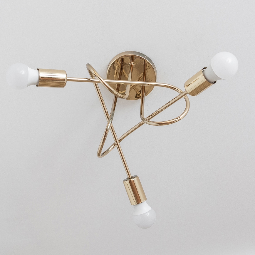 Přisazený lustr OXFORD 3xE27/15W/230V zlatá