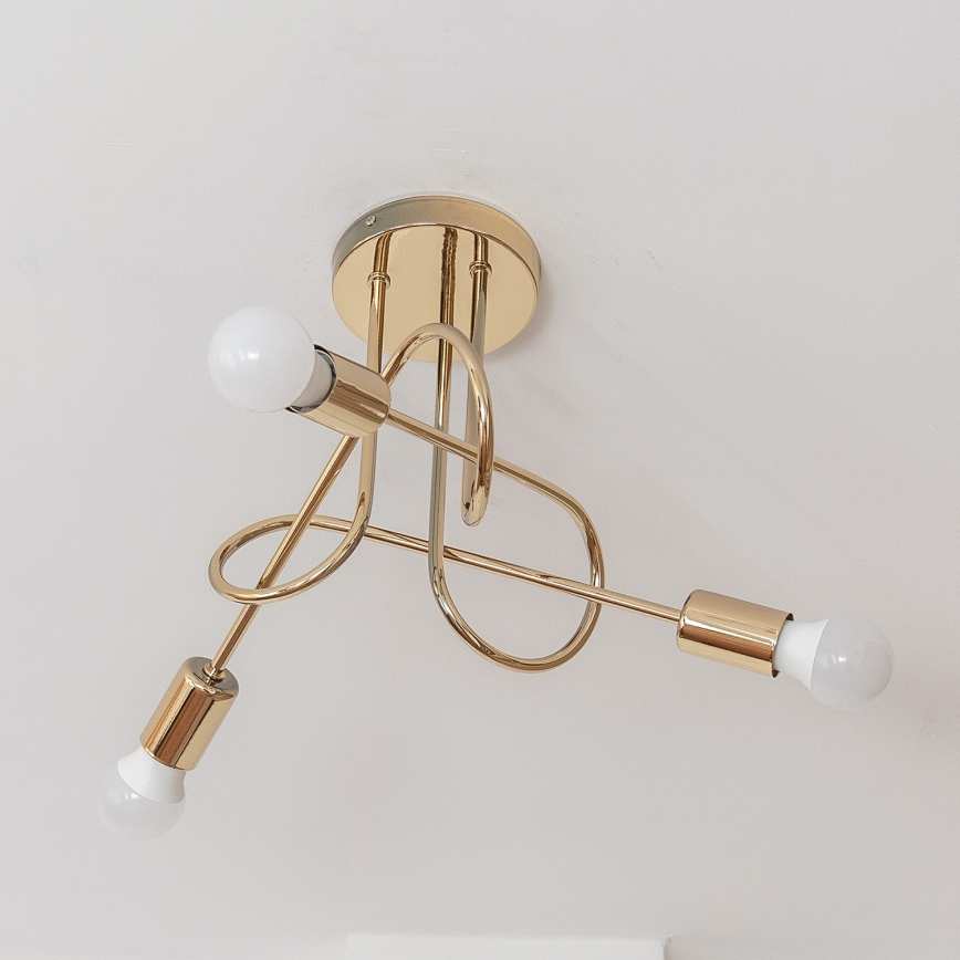 Přisazený lustr OXFORD 3xE27/15W/230V zlatá