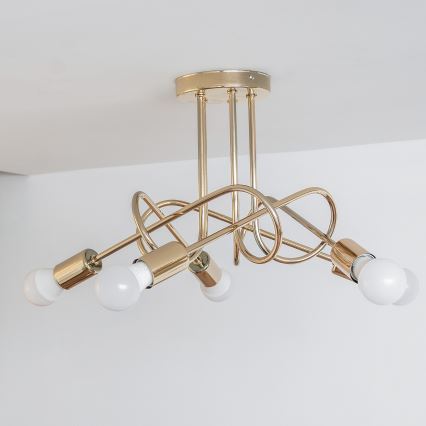 Přisazený lustr OXFORD 5xE27/15W/230V zlatá