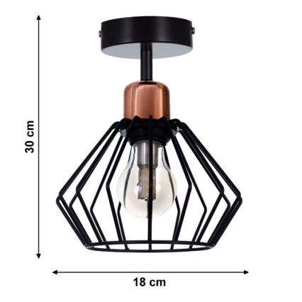 Přisazený lustr PORTO 1xE27/40W/230V