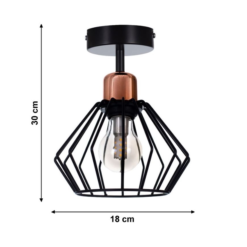 Přisazený lustr PORTO 1xE27/40W/230V