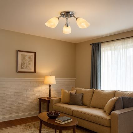 Přisazený lustr PORTOS 3xE14/10W/230V lesklý chrom