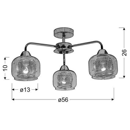 Přisazený lustr RAY 3xE14/40W/230V