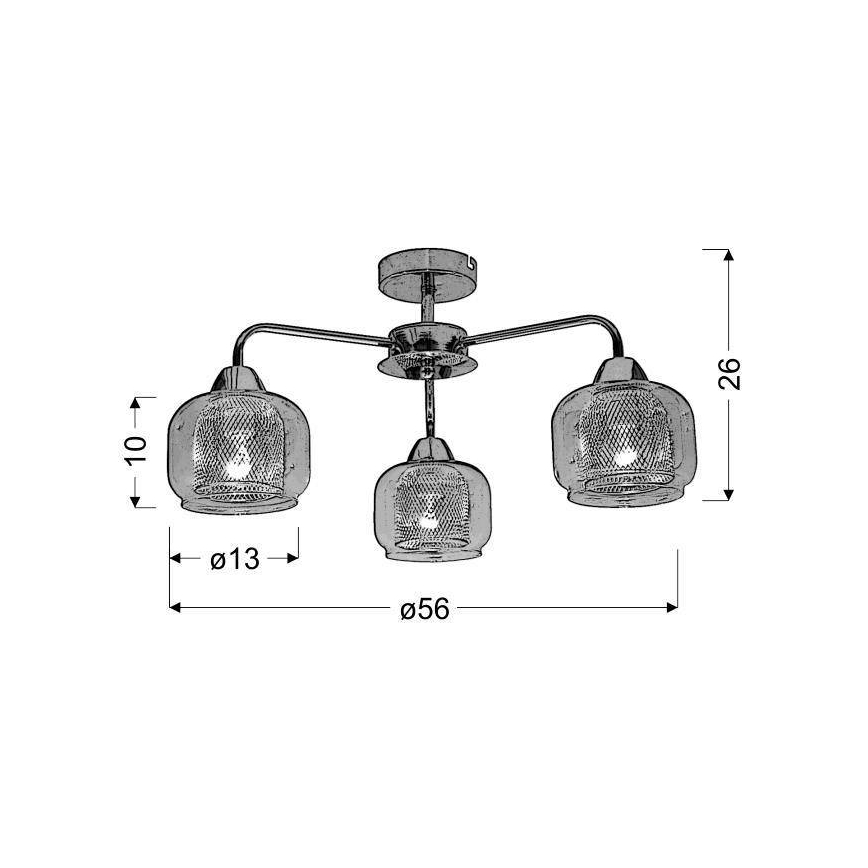 Přisazený lustr RAY 3xE14/40W/230V