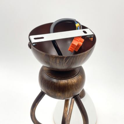 Přisazený lustr RETRO 3xE27/60W/230V bronz patina