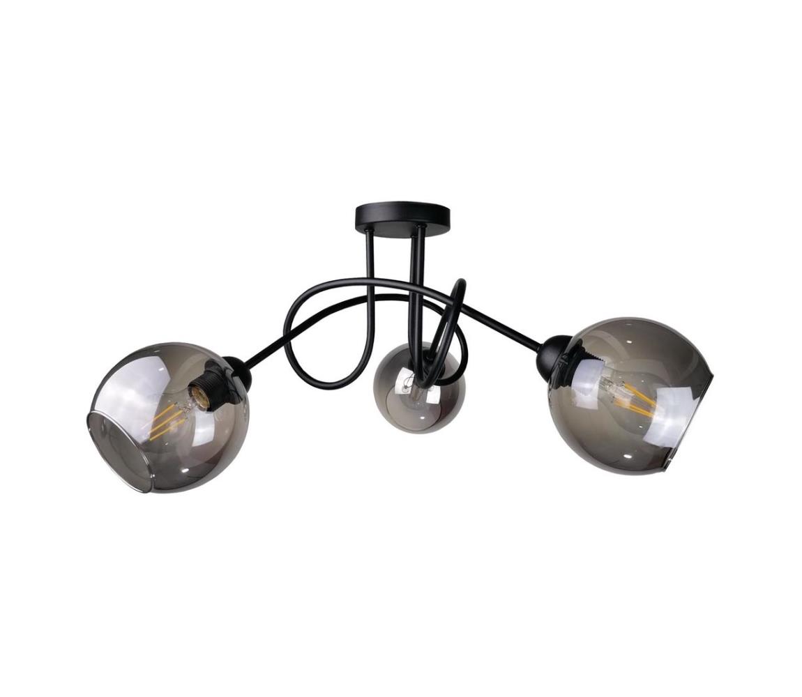 Keter Lighting Přisazený lustr RIN 3xE27/60W/230V černá 