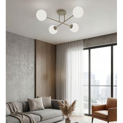 Přisazený lustr ROMA 4xE14/10W/230V béžová