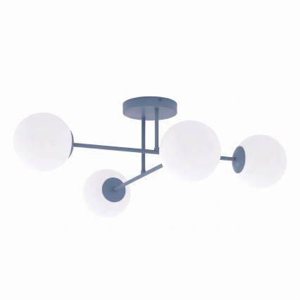 Přisazený lustr ROMA 4xE14/10W/230V modrá