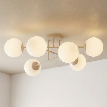 Přisazený lustr ROMA 6xE14/10W/230V béžová