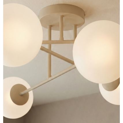 Přisazený lustr ROMA 6xE14/10W/230V béžová