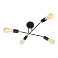 Přisazený lustr ROSETTE 4xE27/15W/230V černá/zlatá