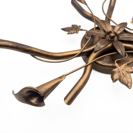 Přisazený lustr ROZETA 3xE14/40W/230V bronzová