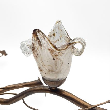 Přisazený lustr ROZETA 3xE14/40W/230V bronzová