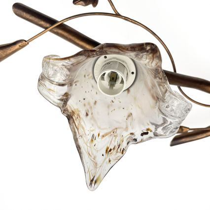 Přisazený lustr ROZETA 3xE14/40W/230V bronzová