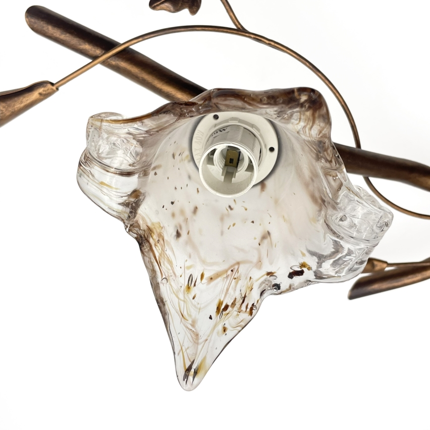 Přisazený lustr ROZETA 3xE14/40W/230V bronzová