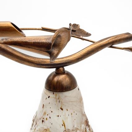 Přisazený lustr ROZETA 4xE14/40W/230V bronzová