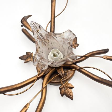 Přisazený lustr ROZETA 4xE14/40W/230V bronzová