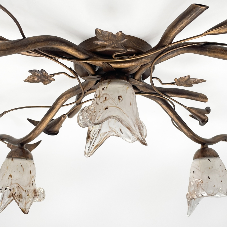 Přisazený lustr ROZETA 5xE14/40W/230V bronzová