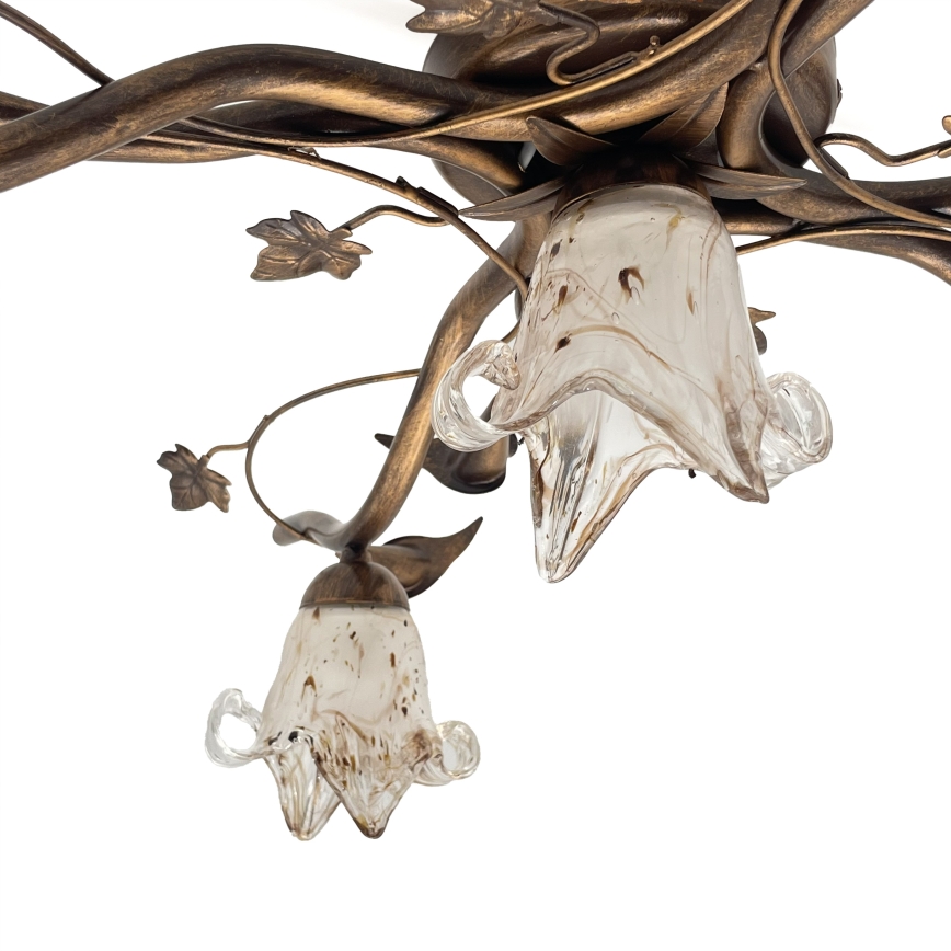 Přisazený lustr ROZETA 5xE14/40W/230V bronzová