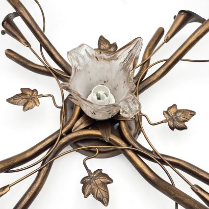 Přisazený lustr ROZETA 5xE14/40W/230V bronzová