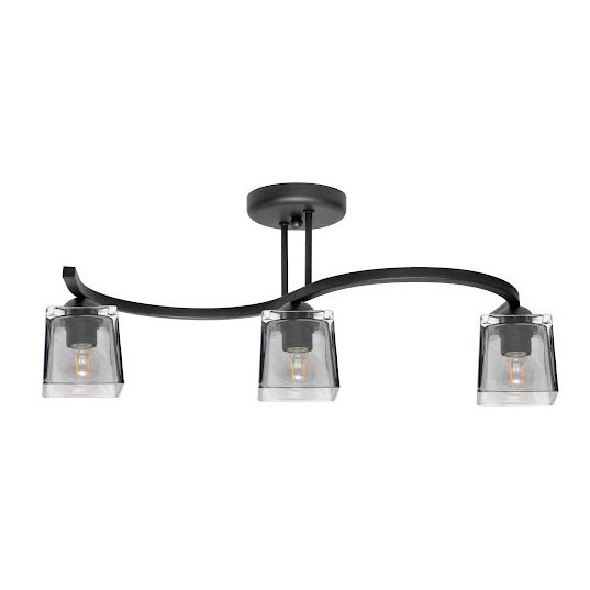 Přisazený lustr SANTOS 3xE27/15W/230V černá
