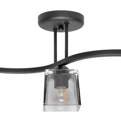 Přisazený lustr SANTOS 3xE27/15W/230V černá
