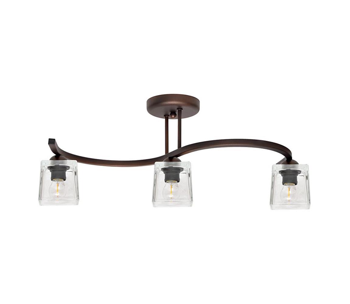 Helam Přisazený lustr SANTOS 3xE27/60W/230V černá/čirá HE0826