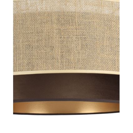 Přisazený lustr SARTA 1xE27/60W/230V hnědá/juta