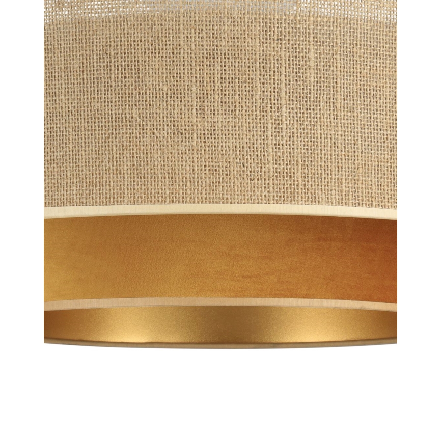 Přisazený lustr SARTA 1xE27/60W/230V pr. 45 cm měděná/juta