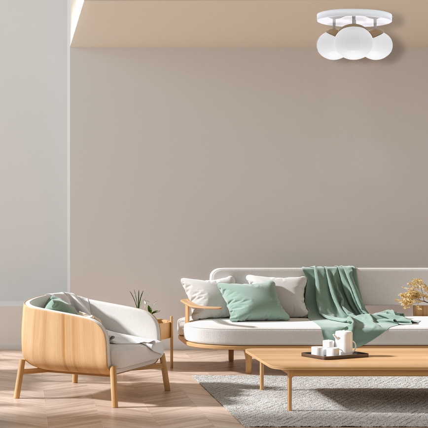 Přisazený lustr SFERA WOOD 3xE14/40W/230V