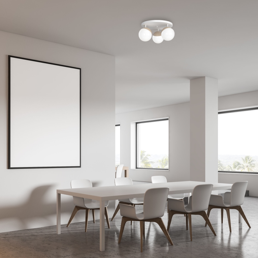 Přisazený lustr SFERA WOOD 3xE14/40W/230V
