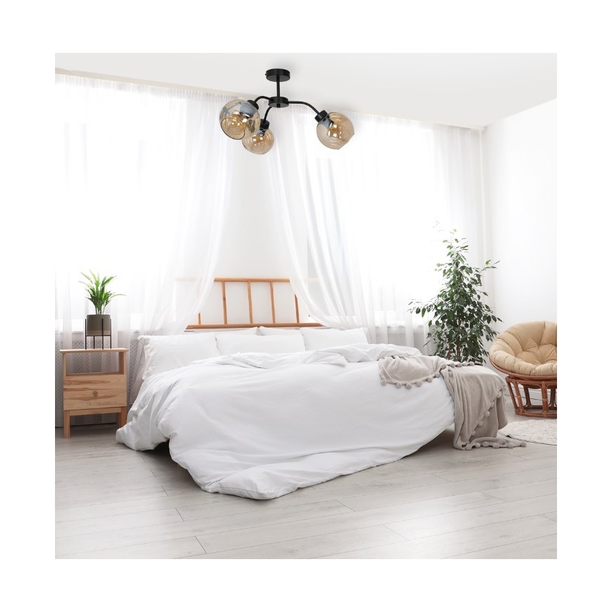 Přisazený lustr SOFIA 3xE27/60W/230V hnědá