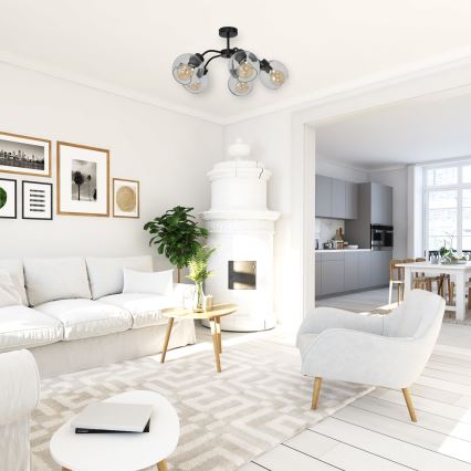 Přisazený lustr SOFIA 5xE27/60W/230V čirá