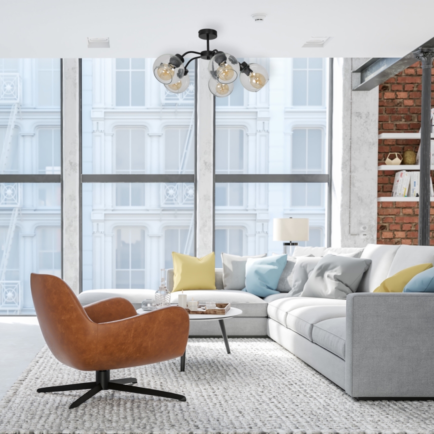 Přisazený lustr SOFIA 5xE27/60W/230V čirá