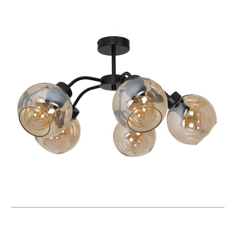 Přisazený lustr SOFIA 5xE27/60W/230V hnědá